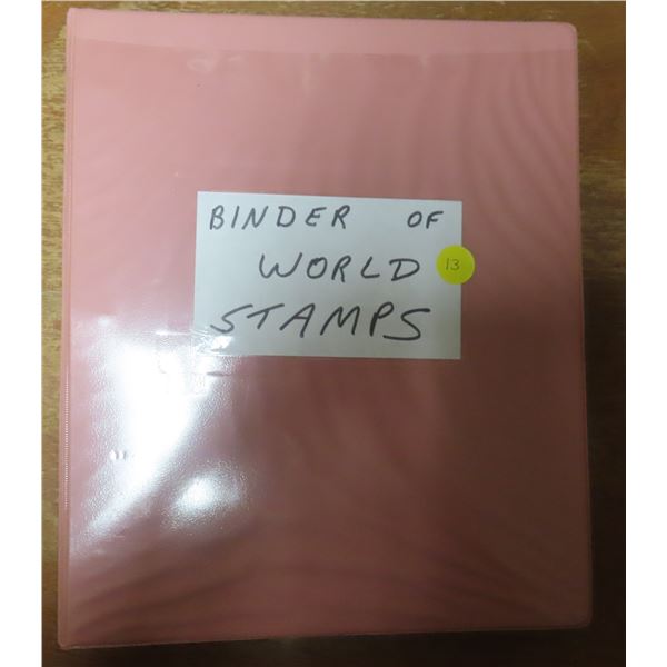 Binder of world stamps