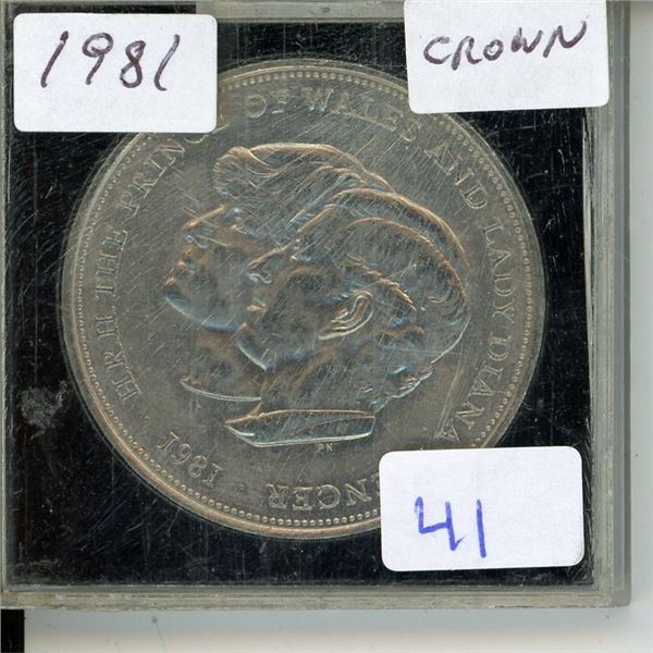 1981 "the prince of wales and lady diana silver coin"