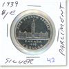 Image 1 : 1939 canadian silver parliament dollar
