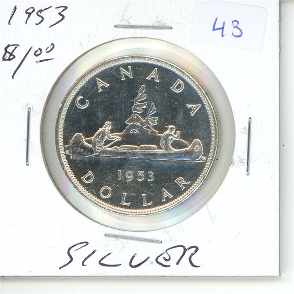 1953 canadian silver dollar