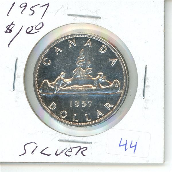 1957 canadian silver dollar
