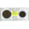 Image 1 : 1854 & 1861 newbrunswick pennies