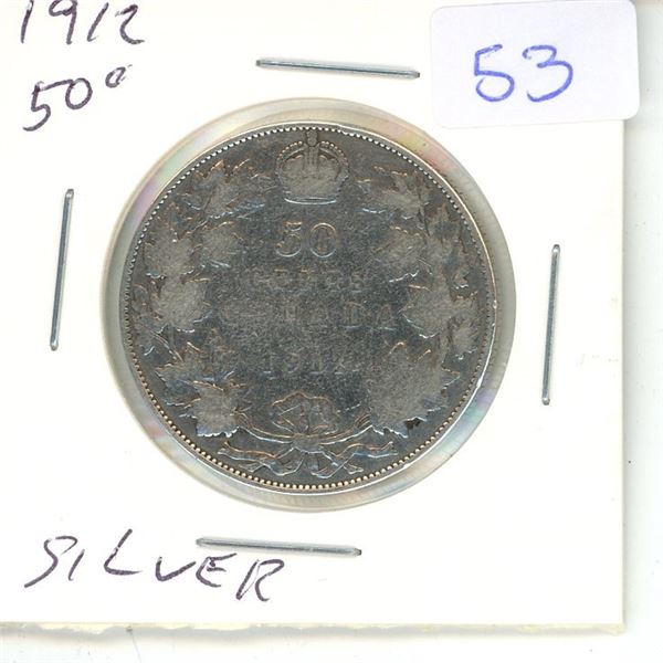 1912 canadian silver half dollar