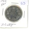 Image 1 : 1912 canadian silver half dollar