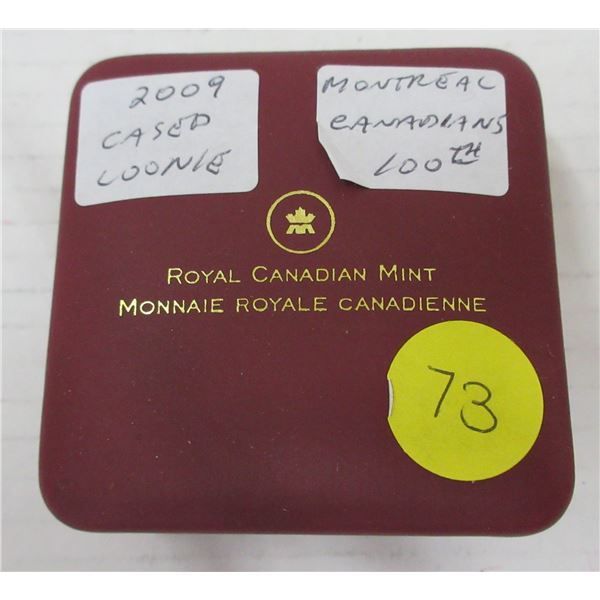 2009 montreal canadians 100th cased coin
