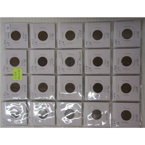 1909-1969 mixed dates U.S.A pennies