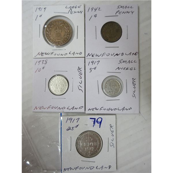 Various NFLD -coins various years