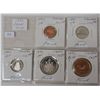 Image 1 : 1992 canadian dollar, half-dollar, dime, nickel and penny