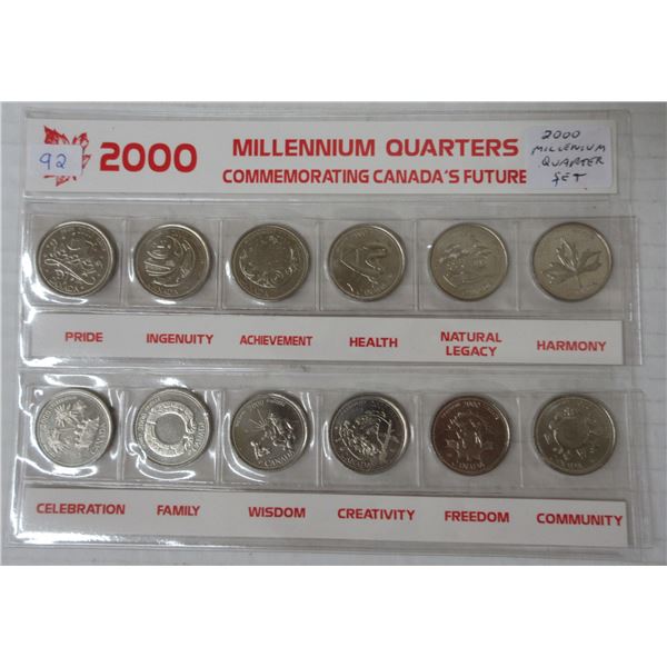 2000 canadian millennium quarters set