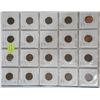 Image 1 : Page of small canadian pennies- various years
