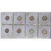 Image 1 : 8 canadian silver dimes-various years