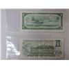 Image 2 : 1954 and 1973 canadian 1 dollar bill