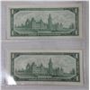 Image 2 : 2x1967 canadian 1 dollar bill- l w/o serial number