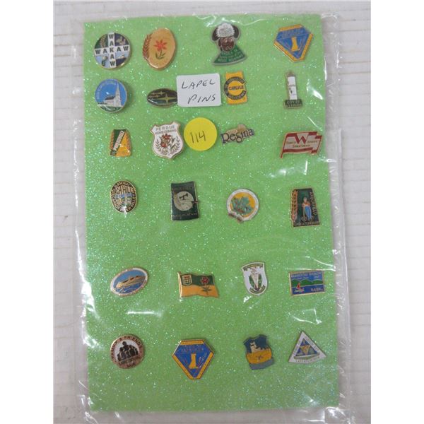 Page of lapel pins