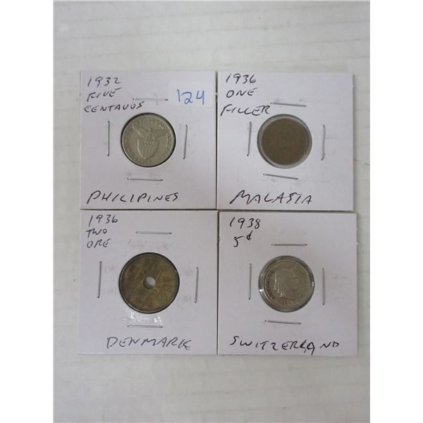 4 foreign coins