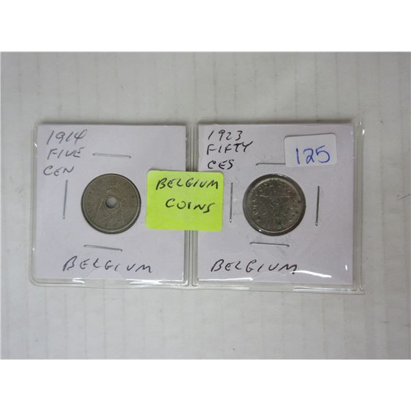 2 begiam coins- 1914 & 1923