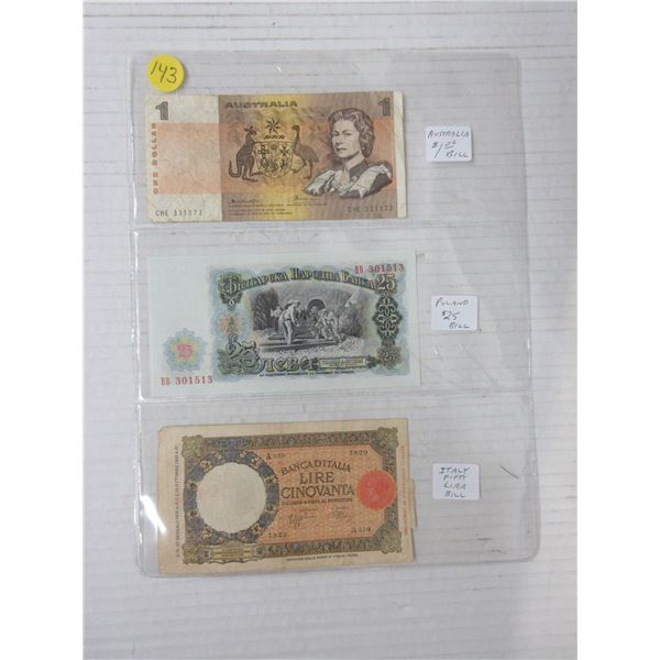 Lot of various bills