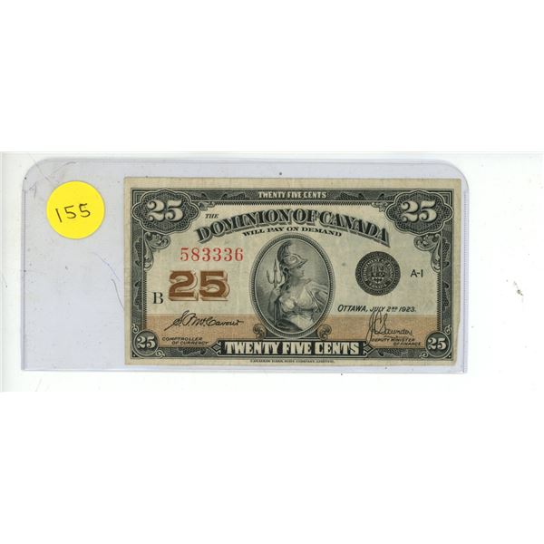 1923 Domination of Canada Shinplaster.