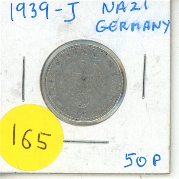 1939-J Nazi Germany 50 Coin.
