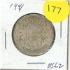 Image 1 : 1941 Canadian Silver 50 Cents Coin.