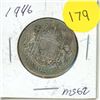 Image 1 : 1946 Canadian Silver 50 Cents Coin.