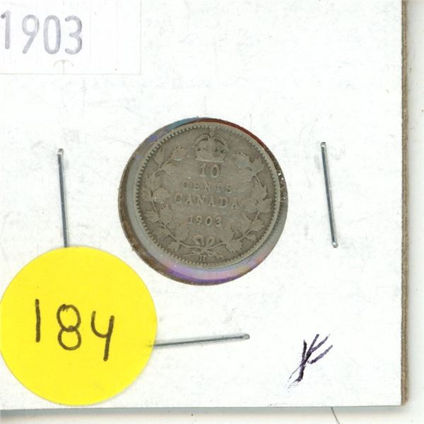 1903 Canadian 10 Cents.