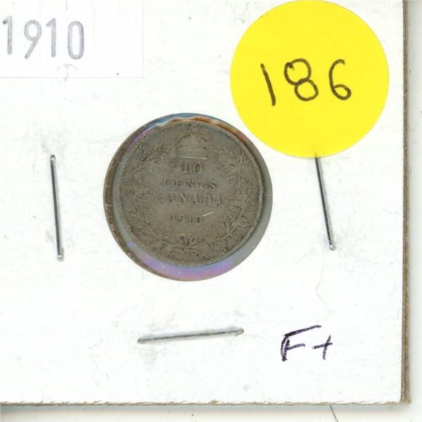 1910 Canadian 10 Cents.