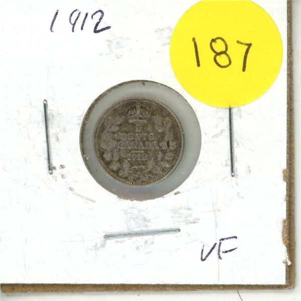1912 Canadian 5 Cents.