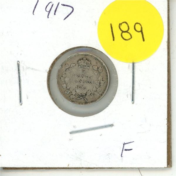 1917 Canadian 5 Cents.