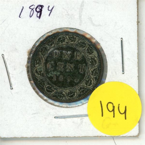 1894 Canadian One Cent.