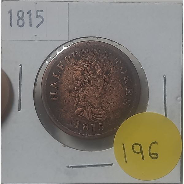 1815 Half Penny Token - Success To Navigation & Trade.