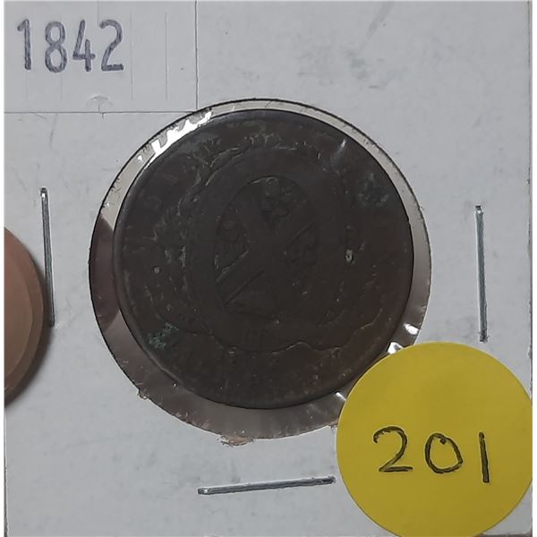 1842 Half Penny - Bank of Montreal.