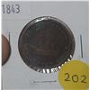 Image 1 : 1843 Half Penny - New Brunswick.