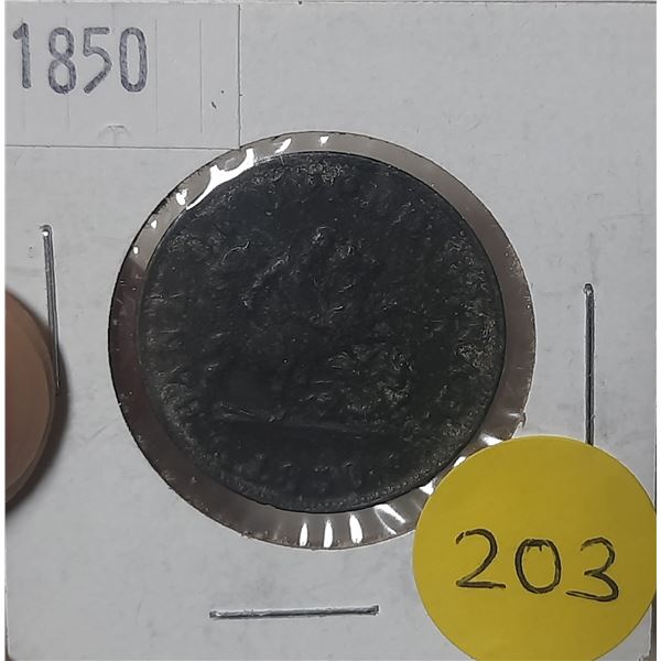 1850 One Half Penny - Bank token.