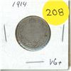 Image 1 : 1914 Canadian Silver 25 Cents.