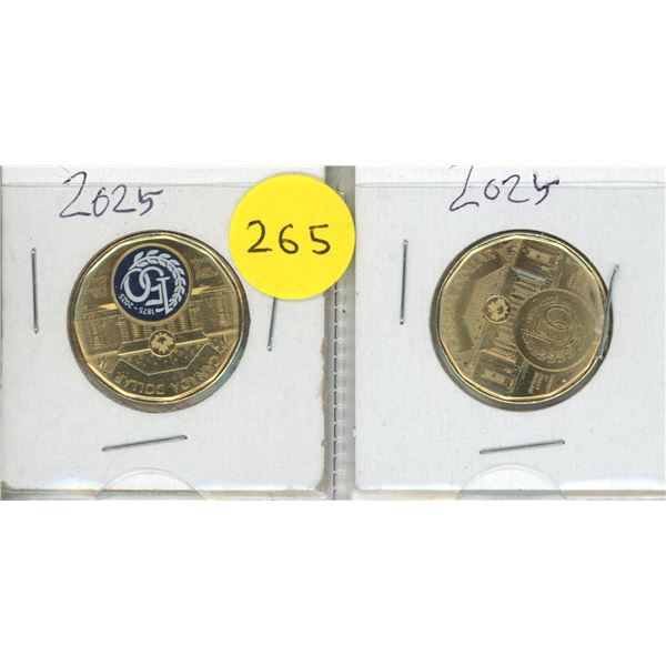(2) 2025 Canadian One Dollar.