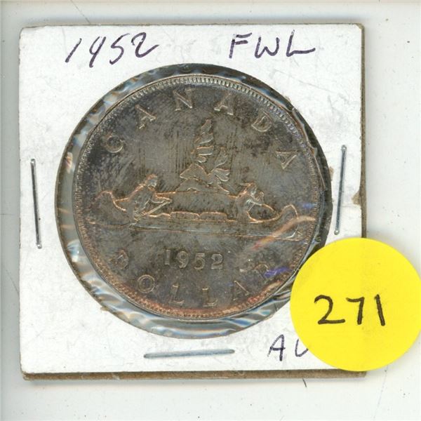 1952 Canadian One Dollar.