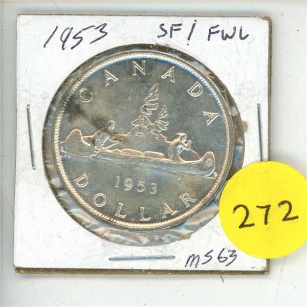 1953 Canadian One Dollar.