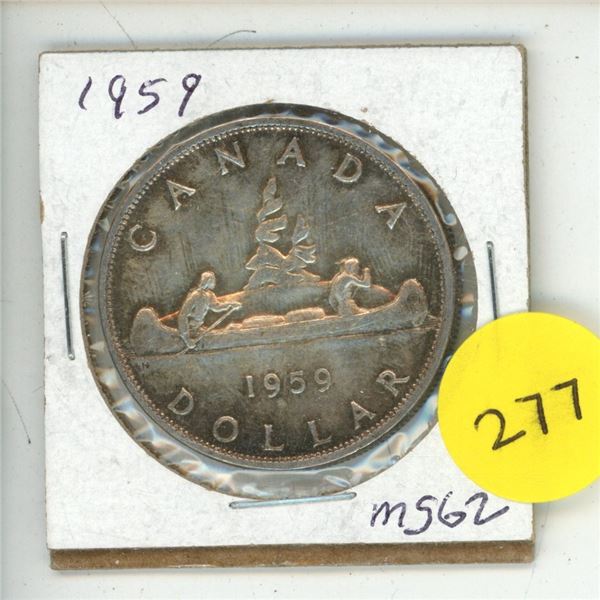 1959 Canadian One Dollar.