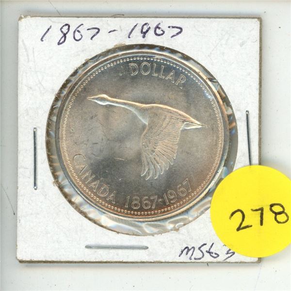 1967 Canadian One Dollar.