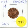 Image 1 : 1963 Canadian One Cent Coin.