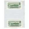 Image 2 : (2) 1973 Canadian One Dollar Replacement Notes in Sequence.