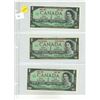 Image 1 : (3) 1967 Canadian One Dollar.