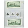 Image 2 : 1967 Canadian (2) One Dollar, One Dollar Coin, 25 Cents, 10 Cents.