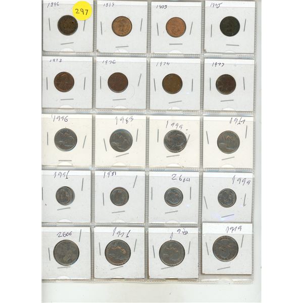 Lot of U.S.A Currency. (8 One Cent, 4 Five Cents, 4 One Dime, 4 Quarter Dollar)