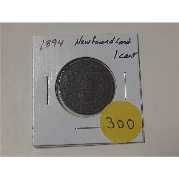 1894 Newfoundland One Cent