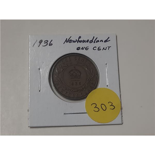 1936 Newfoundland One Cent