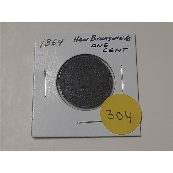 1864 New Brunswick One Cent