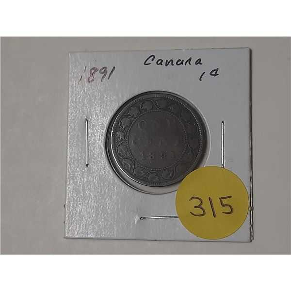 1891 Canada Large Cent
