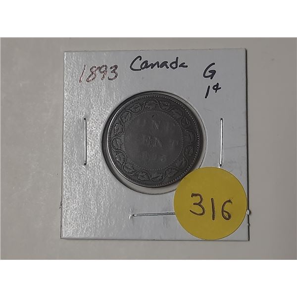 1893 Canada Large Cent